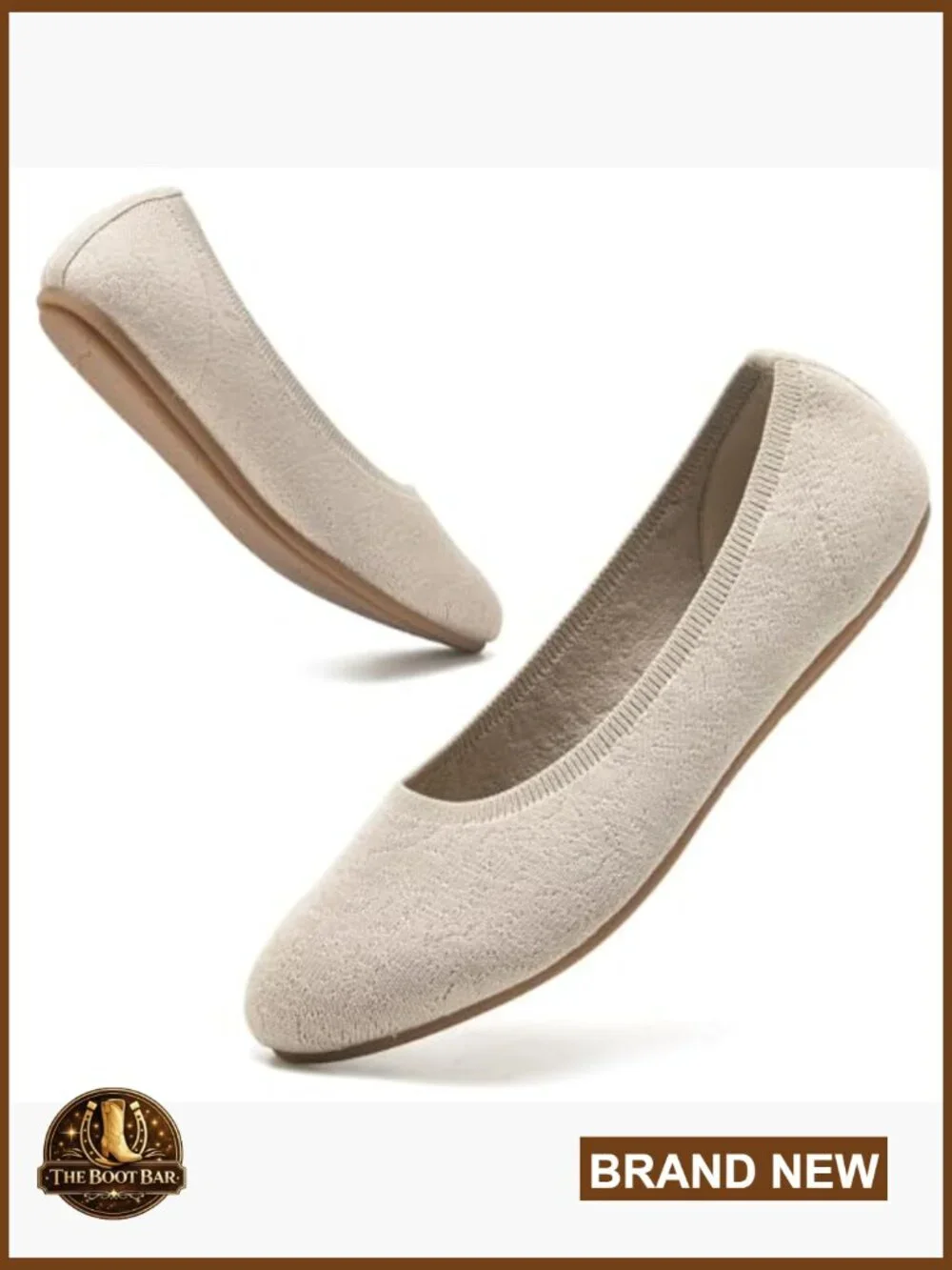 Breathable Knit Slip On Flats Work Walking Shoes Arch Support